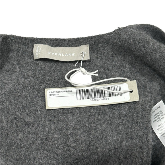 NWT! Everlane The Cozy Stretch Tank Crop Gray Top - Size Small - Picture 6 of 6